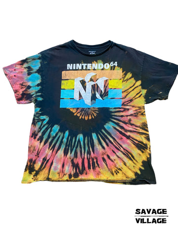 (XL) N64 // 1 of 1 Reverse Tie Dye Spiral